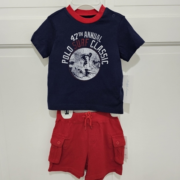 Ralph Lauren 2 Piece Cargo Short Set, NWT - Picture 1 of 12